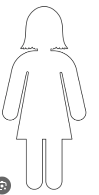 The outline of a girl