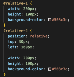 code for relative position